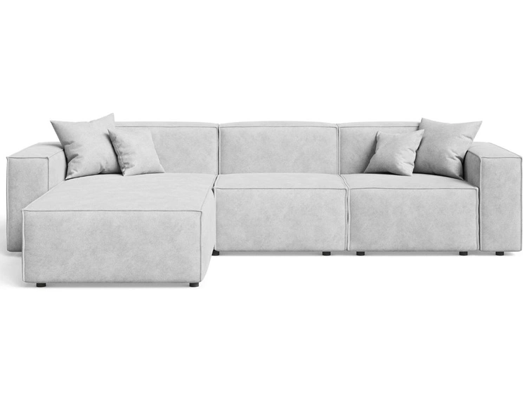 Ecksofa L-Form Links Arizona Hellgrau