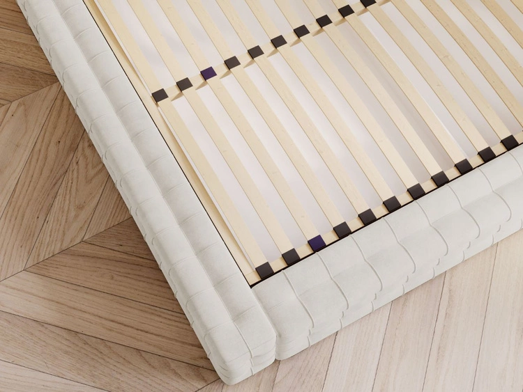 Polsterbett mit Bettkasten und Lattenrost 120x200 Barbados Creme