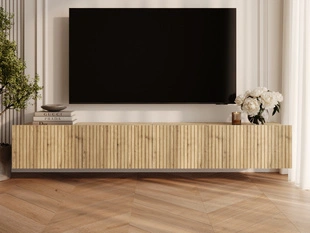 TV-Lowboard mit Türen 200 cm Kioto Artisan Eiche