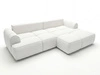 Ecksofa L-Form Rechts mit Schlaffunktion und Bettkasten Bonno Creme 