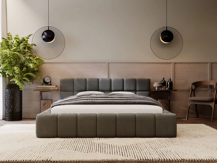 Polsterbett mit Bettkasten und Lattenrost 120x200 Alicante Dunkelgrau