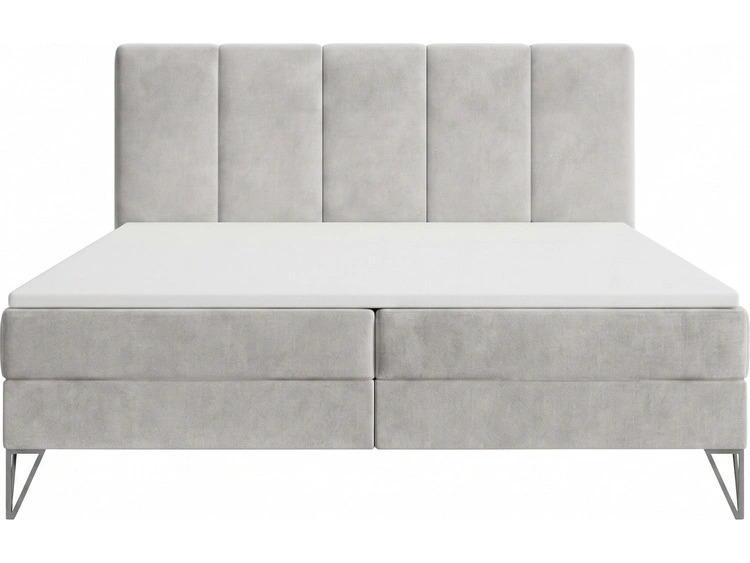 Boxspringbett mit Bettkasten 160x200 Vendi grau