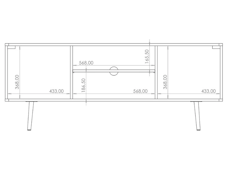 TV-Lowboard mit Türen Nemi Schwarzer Graphit Braun