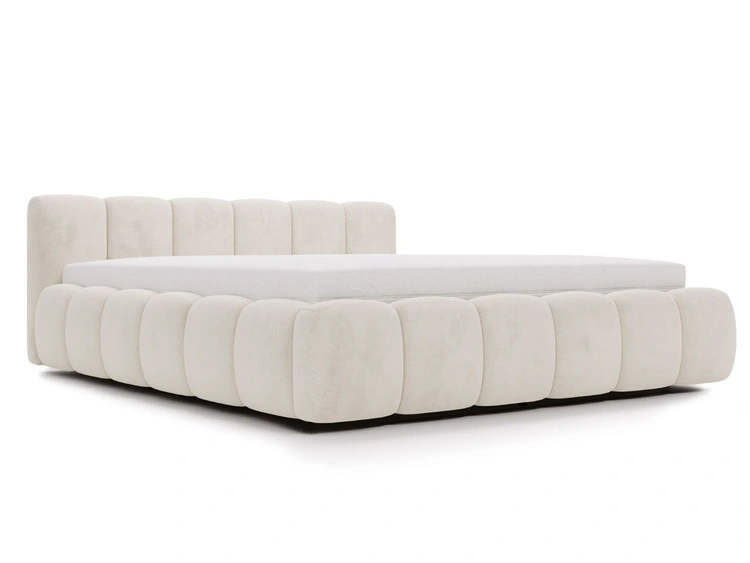 Polsterbett mit Bettkasten und Lattenrost 180x200 Cloud Low Beige