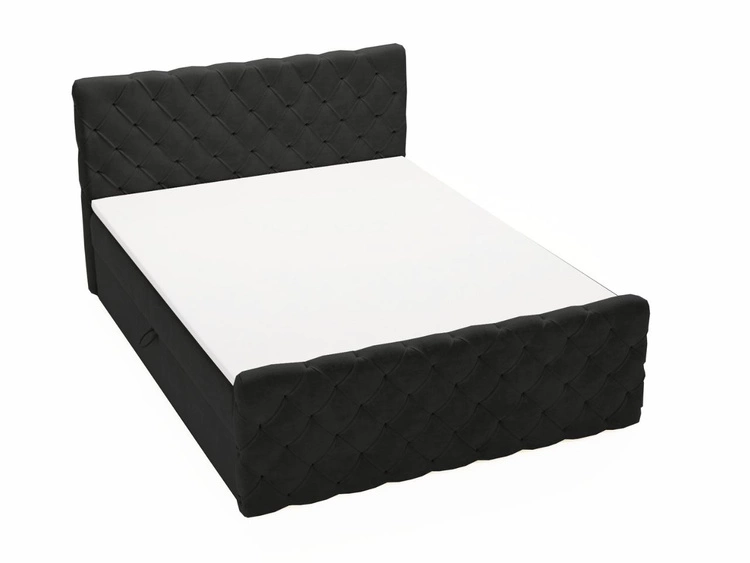 Boxspringbett mit Bettkasten 180x200 Lunaris Schwarz