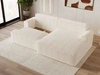 Ecksofa L-Form mit Schlaffunktion und Bettkasten Serene Rechts Creme