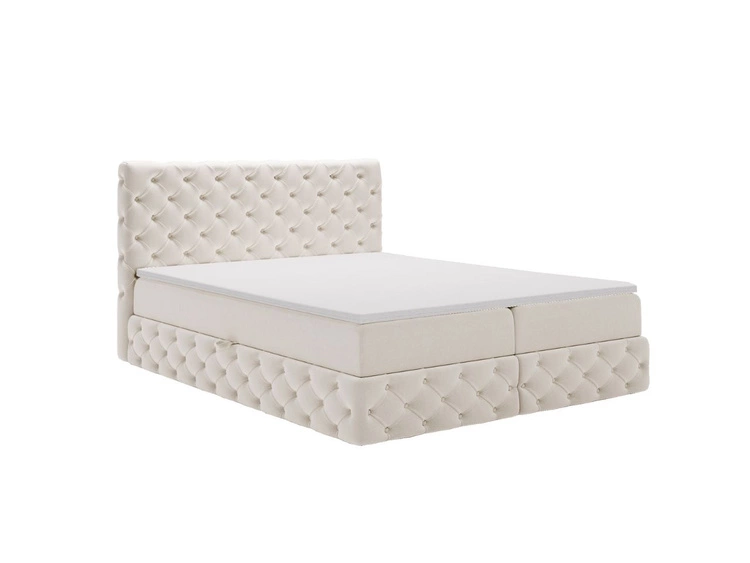 Boxspringbett mit Bettkasten 180x200 Canolo Creme