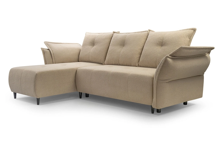 Ecksofa mit Schlaffunktion cosmo Links Dunkelbeige 