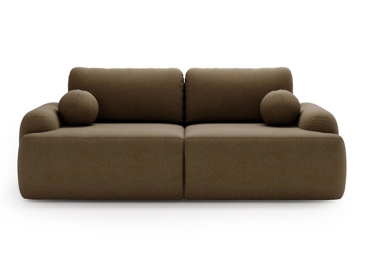 Sofa mit Schlaffunktion und Bettkasten Aurio Braun