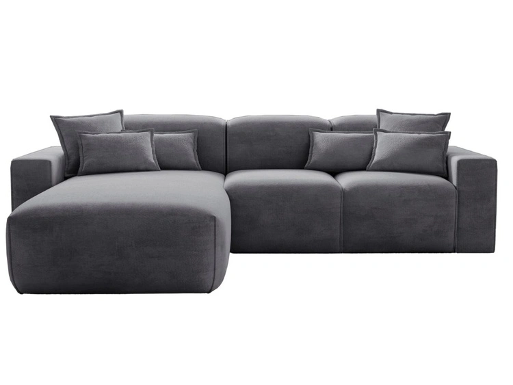 Ecksofa L-Form Links Moderne Ecksofa Leni Dunkelgrau