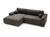 Ecksofa L-Form mit Schlaffunktion und Bettkasten Savana Links Grau