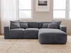 Ecksofa L-Form Rechts Moderne Ecksofa Leni Dunkelgrau