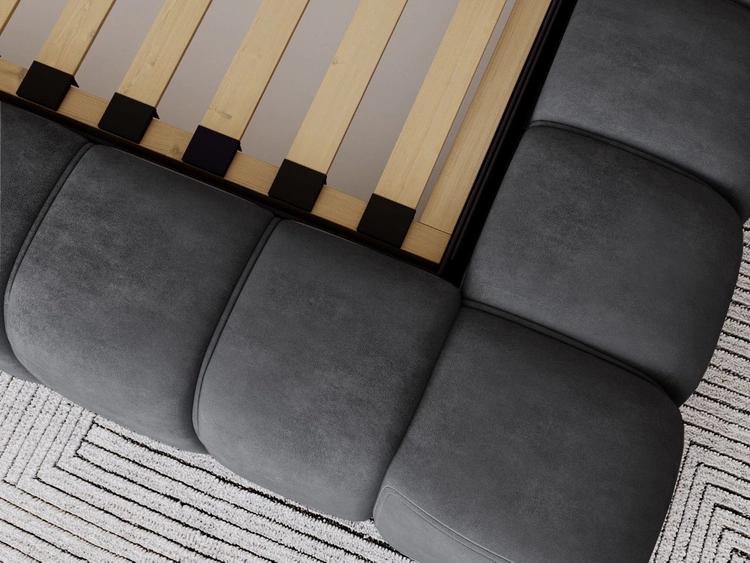 Polsterbett mit Bettkasten und Lattenrost 160x200 Italia Dunkelgrau