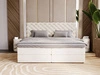 Boxspringbett mit Bettkasten 200x200 Bergamo Beige