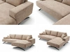 Ecksofa L-Form auf Metallbeinen Leto Rechts Beige