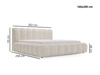 Polsterbett mit Bettkasten und Lattenrost 160x200 Averia Beige