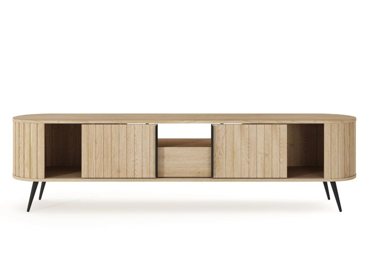 TV-Lowboard mit Schiebetüren Passione in Eiche Cremona