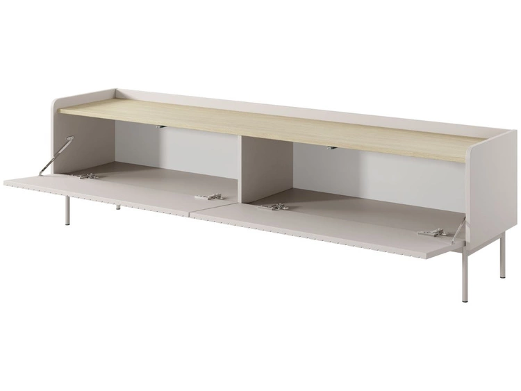 TV-Lowboard mit Türen Abios Beige, Scandi Eiche