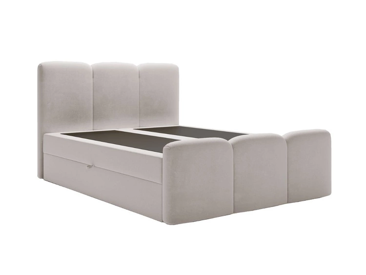 Boxspringbett mit Bettkasten 160x200 Campi Grau