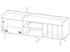 TV-Lowboard mit Türe 150 cm Vasa Braun
