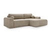 Ecksofa L-Form mit Schlaffunktion und Bettkasten Savana Rechts Beige