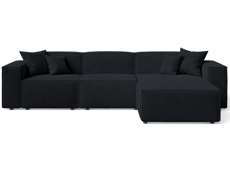 Ecksofa L-Form Rechts Arizona Schwarz