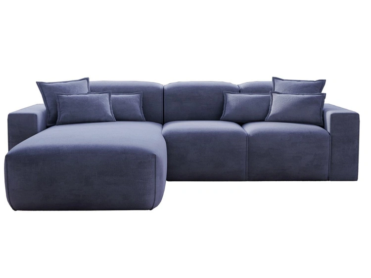 Ecksofa L-Form Links Moderne Ecksofa Leni Dunkelblau