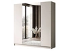 Viertüriger Kleiderschrank mit Drehtüren, Schubladen und Spiegeln Ameli Kaschmir