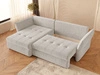Ecksofa L-Form mit Schlaffunktion und Bettkasten Lino Dunkelbeige