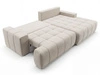 Ecksofa L-Form mit Schlaffunktion und Bettkasten Tulio Rechts Beige