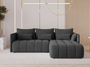 Ecksofa L-Form mit Schlaffunktion und Bettkasten Ardi Anthrazit