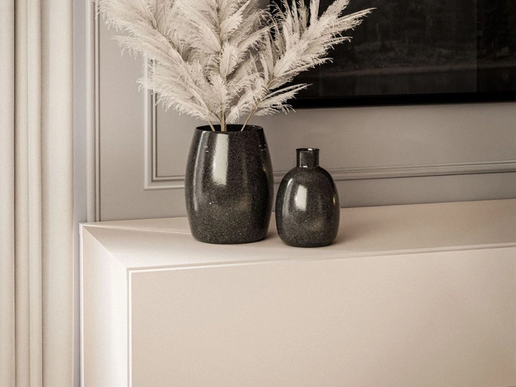 TV-Schrank für das Wohnzimmer 180 cm mit goldenen Metallbeinen und  LED-Beleuchtung Aurelie Kaschmir matt