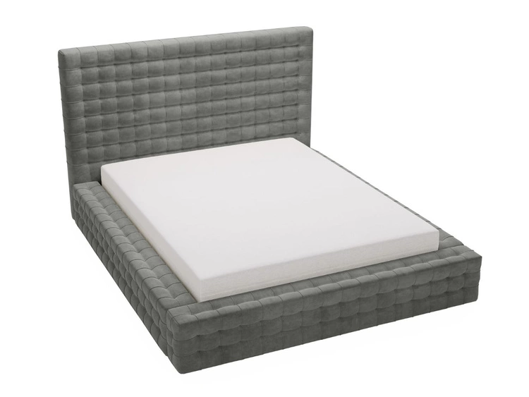 Polsterbett mit Bettkasten und Lattenrost 120x200 Barbados Grau