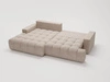 Ecksofa L-Form mit Schlaffunktion und Bettkasten Havi Links Beige