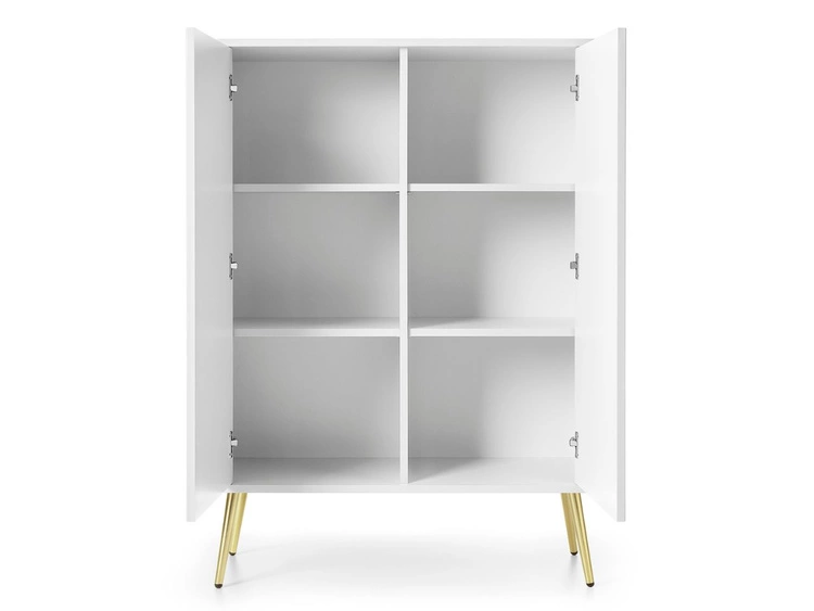 Türkommode Viva Weiß auf Goldenen Beinen