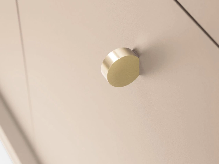 Schminktisch mit Golden Metallbeinen Amor Beige