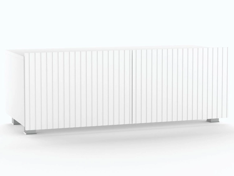 TV-Lowboard mit Türen 100 cm Kioto Weiß matt