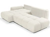 Ecksofa L-Form Links mit Schlaffunktion und Bettkasten Sile L Creme