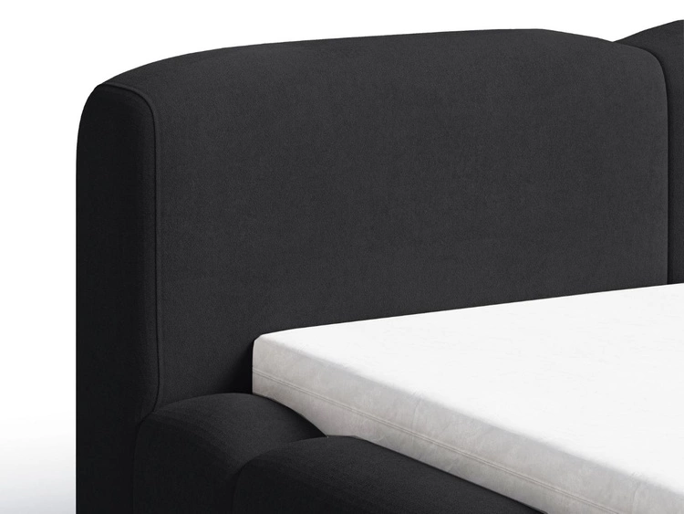 Polsterbett mit Bettkasten und Lattenrost 160x200 Aubi Schwarz