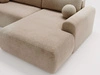 Ecksofa L-Form mit Schlaffunktion und Bettkasten Savana Rechts Beige