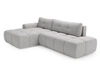 Ecksofa L-Form Links mit Schlaffunktion und Bettkasten Montero Grau