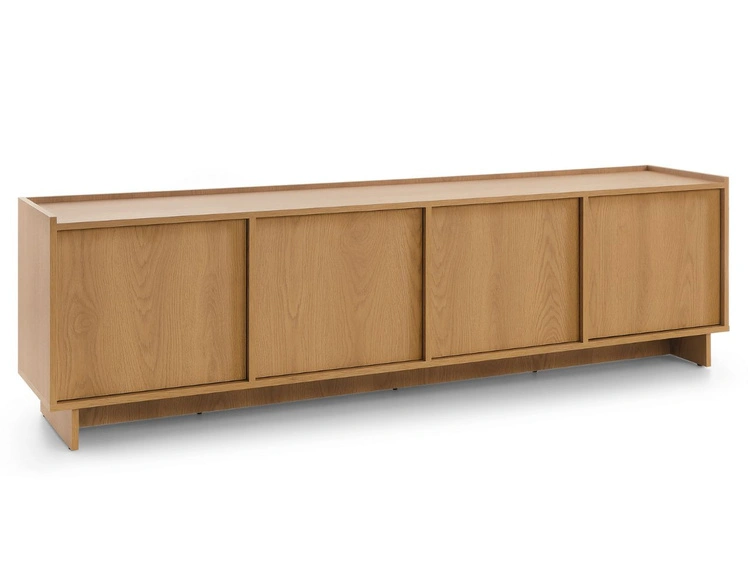 Dreitüriges TV-Lowboard 195 cm für Wohnzimmer Azumi Karamell Eiche