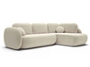 Ecksofa mit Schlaffunktion und Bettkasten Rechts Carino Beige
