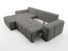 Ecksofa L-Form mit Schlaffunktion und Bettkasten Bresso Dunkelgrau
