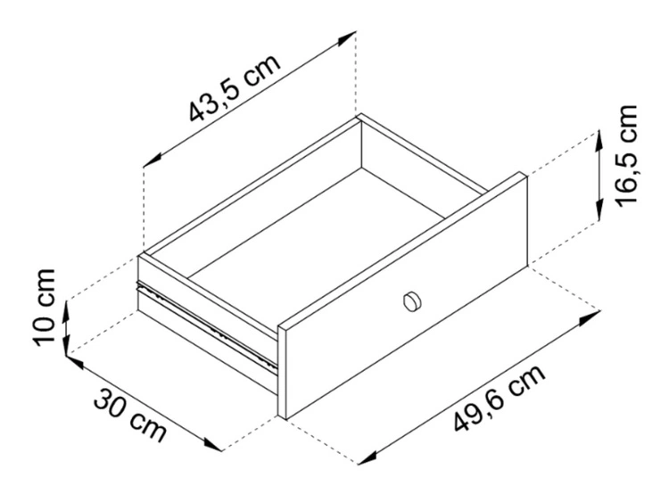 Nachttisch mit Schublade auf Schwarz Metallbeinen Amor Beige