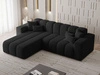 Ecksofa L-Form Links Nork Schwarz