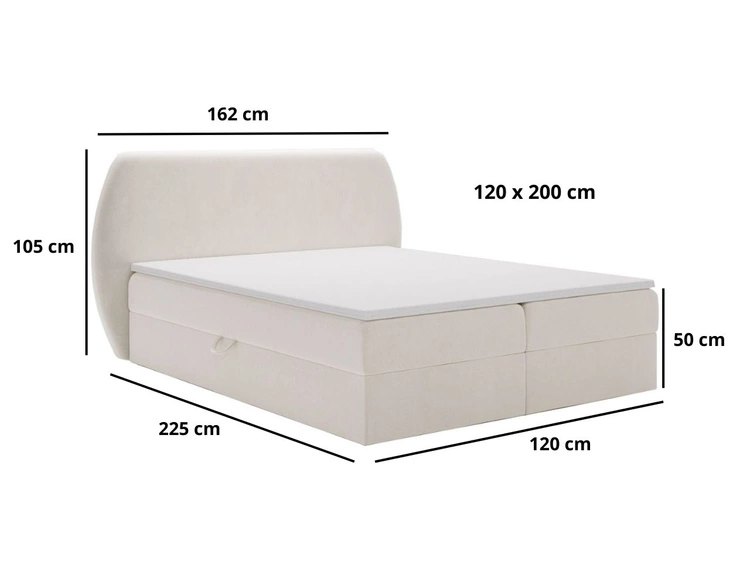 Boxspringbett mit Bettkasten 120x200 Bogota Grün
