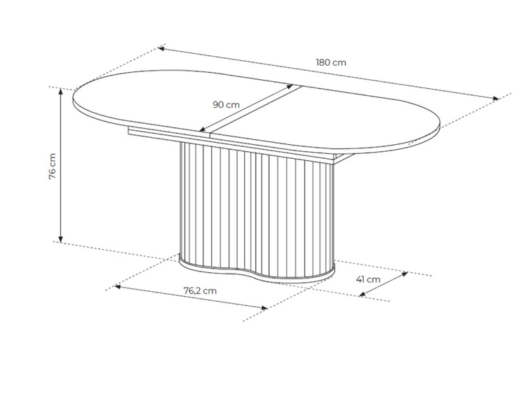 Ausziehbarer ovaler Tisch Passione in Eiche Cremona