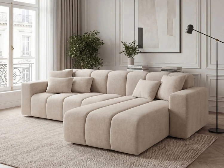 Ecksofa L-Form Rechts Nork Beige
