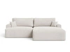 Ecksofa L-Form mit Schlaffunktion und Bettkasten Serene Rechts Hellbeige